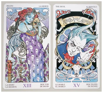 

100% English version Tarot Art Nouveau card board game tarot cards