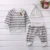 3 sztuk!! 2017 Zestawy Odzieżowe Dla Niemowląt Jesień Chłopców Odzież Dla Niemowląt Niemowlę Dziecko Paski Topy t-shirt + spodnie Legginsy 3 sztuk Zestaw Outfits