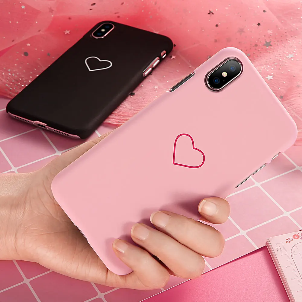Kisscase Симпатичные Сердце Любовь чехол для iPhone 6 6S 7 Чехол мобильного телефона X 5S 5 SE