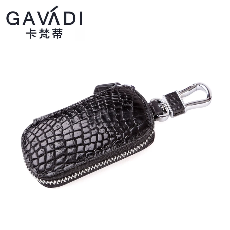 

GAVADI 2017 Real Crocodile Leather Car key Wallet Multi Function Key Case Fashion Housekeeper Holder Key Ring Car Key Bag Small