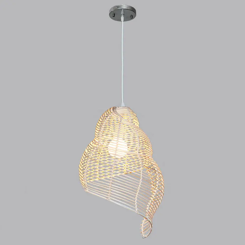 Artpad-Southeast-Asia-Creative-Bamboo-Pendant-Lamp-Sea-Snail-Shape-E27-Wicker-Lamp-Shades-LED-Lights