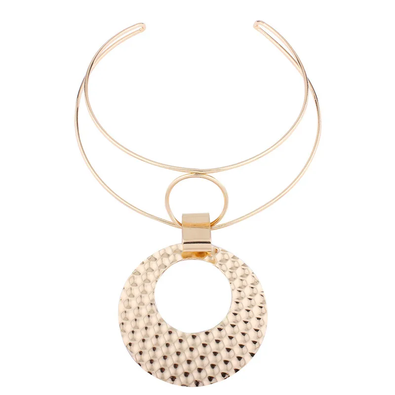 LUFANG Модный золотой серебряный цвет богемное колье массивное Макси Чокер-ожерелье в стиле панк этническое мощное ожерелье женское ювелирное изделие
