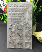Lovely bear Transparent Clear Silicone Stamp/Seal for DIY scrapbooking/photo album Decorative clear stamp sheets R12