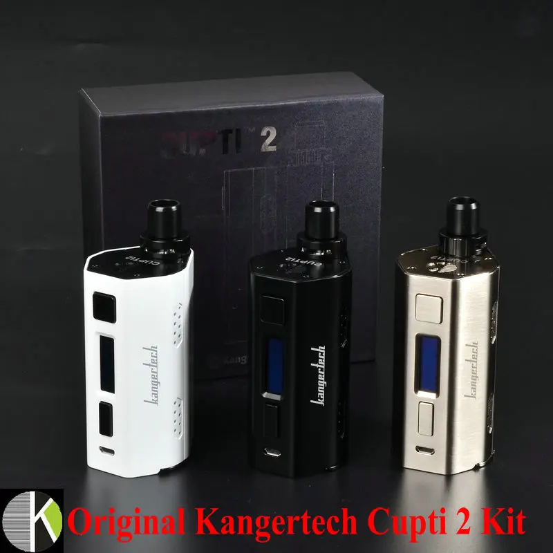 Original Kangertech cupti 2 Box Mod Kit 5ml Capacity with max 80W output Firmware upgradeable Box Mod 18650 Electronic Cigarette