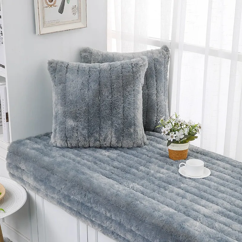 Soft Plush carpet Cloakroom Rug Bay Window/Balcony Fluffy Rug Sofa Cushion Carpet Living Room Home Decor Bedroom Carpet - Цвет: gray