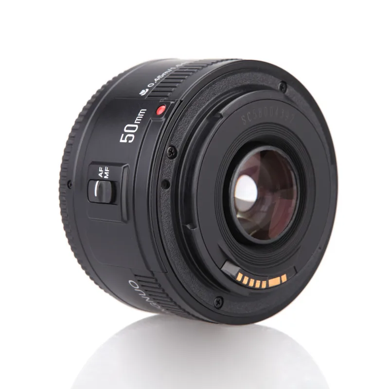 YONGNUO YN 50 мм F1.8 объектив с большой апертурой и автофокусом для Canon EF Mount EOS Camer+ сумка для объектива+ бленда ES-62II