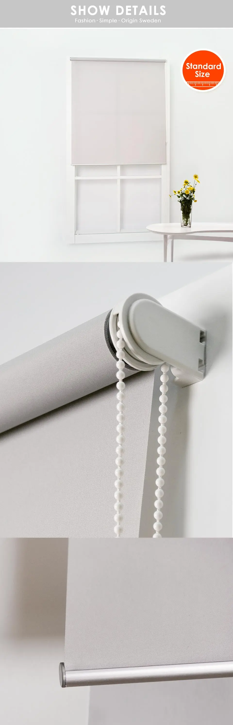SCHRLING затемненная ткань 28 мм базовая система рулонные шторы для спальни для гостиной стандартный размер