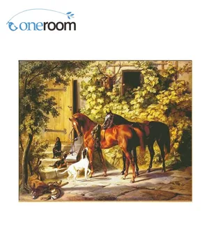 

N55-45 Needlework Crafts Full Embroidery DIY Counted Cross Stitch Kit 14 ct Horses and Dogs