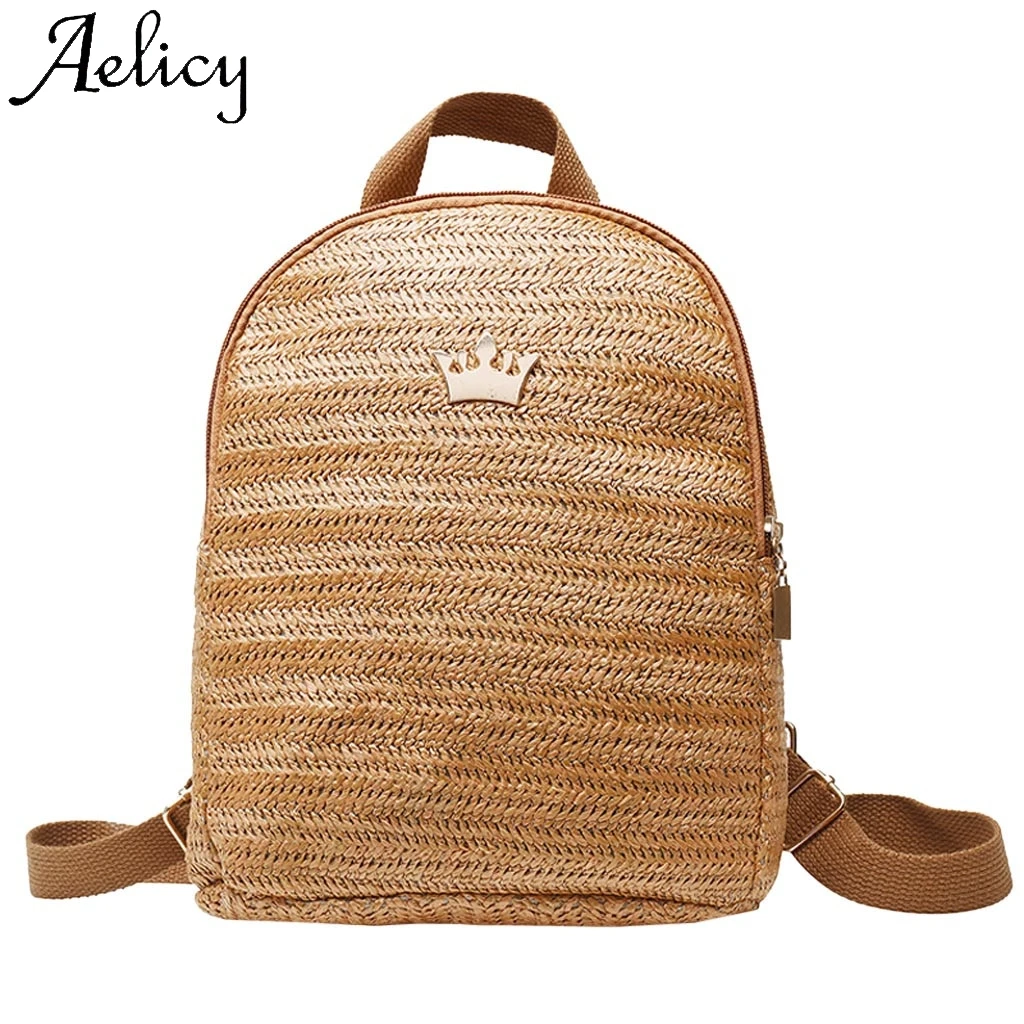 

Aelicy Fashion Women's Outdoor Woven Square Solid Color Shoulder Bag Messenger Travel Student Bag Flap Sport Phone Pocket