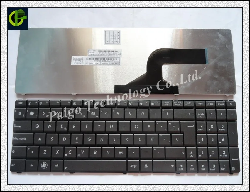 Испанская клавиатура для Asus N50 N53S N53SV K52F K53S K53SV K72F K52 A53 A52 U50 G51 N51 N52 N53 G73 black SP Teclado|spanish