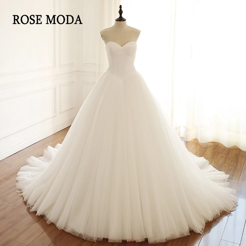 

Rose Moda Gorgeous Princess Wedding Dress 2019 with Puffy Skirt Tulle Wedding Dresses Ball Gown Real Photos