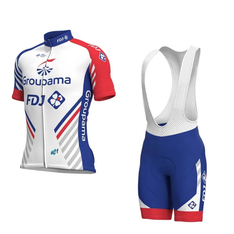 

2018 new Pro team groupama FDJ cycling jerseys Bicycle maillot breathable Ropa Ciclismo MTB Short sleeve bike cloth 3D GEL