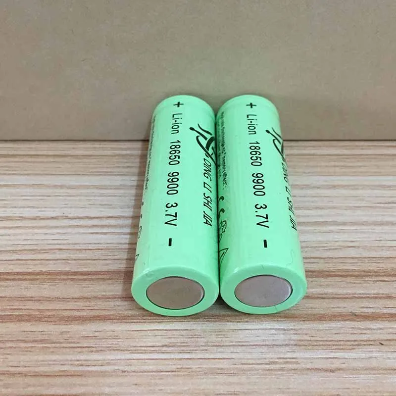 DINGLISHIJIA 6 pcsPT 18650 Li Ion Перезаряжаемые Батарея 3 7 V 9900 mAh плоской головкой фары рыбалка