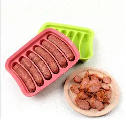 DIY колбасный формы силиконовые формы DIY хот-дог ручной работы ham 6 в 1 решений и холодильных хот-дог кухонная утварь HY