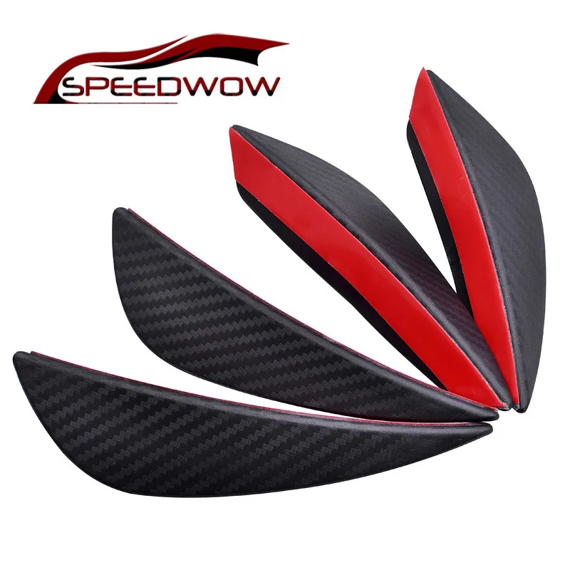 Универсальный Спойлер SPEEDWOW для переднего бампера 4 шт./компл. из углеродного