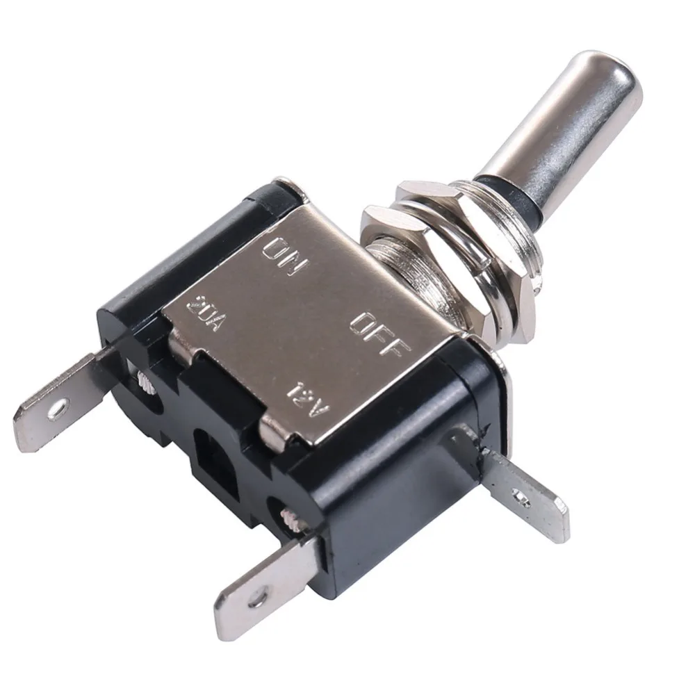 12V 20A Rocker Toggle Switch SPST ON/OFF Blue Red Green LED Light Car