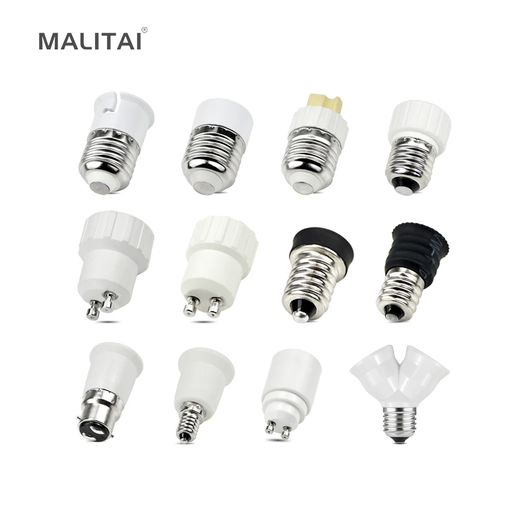 

1Pcs E27 E14 GU10 G9 E12 B22 Base Mutual Conversion lamp Holders Converter Socket Adapter lampholders For LED Corn Bulb light