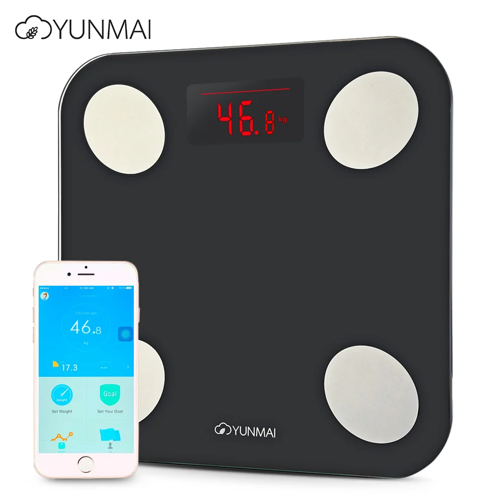 

YUNMAI Mini2 Smart Body Fat Monitor Electronic Digital Fat Weight Scale 10 Different Body Measurement Data Mobile Device Support