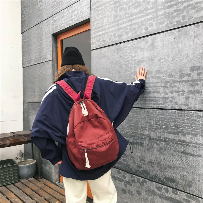 Menghuo Leisure Canvas Backpack for Women Big Capacity Shopping Bag Laptop Backpack Rucksack Student Mochila Women School BagsIMG_1205