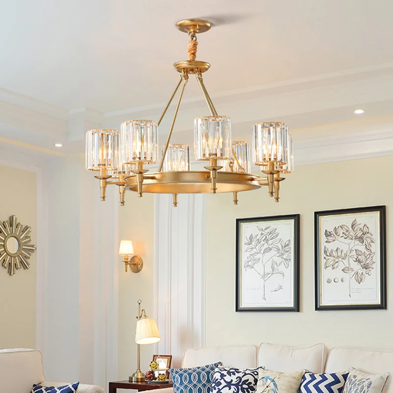 

Modern crystal chandeliers Lights Home Lighting ledlamp Living room Bedroom plafonnier Round led chandelier lampadari fixtures