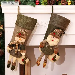 Рождественское украшение для дома Рождественский Санта-Клаус подарочные пакеты веселые рождественские носки праздничвечерние ный