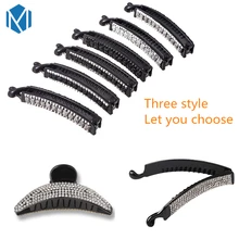 M MISM модные блестящие стразы заколки для волос женская элегантная заколка «банан» заколки для волос высокое качество аксессуары для волос