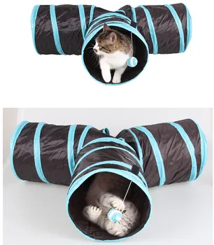 

Pet Tunnel Cat Lovely Crinkly Kitten Tunnel Toy With Ball Play Fun Toy Tunnel Bulk Cat Toys Rabbit Play Tunnel