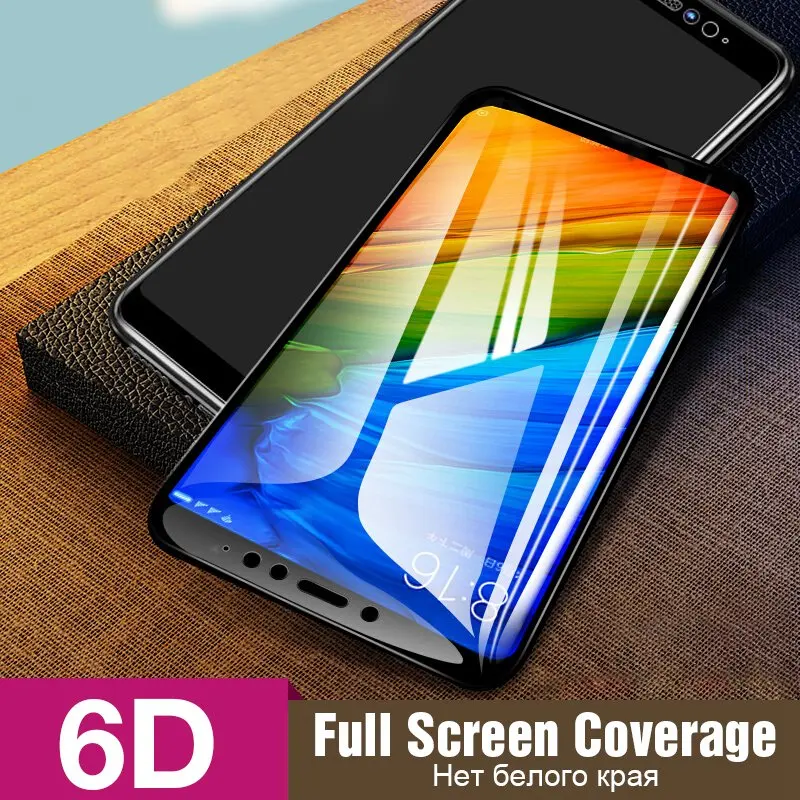 TOMKAS Tempered Glass For Xiaomi Redmi 6 Glass Cover Screen Protector 6D Protective Glass Redmi Note 5 Pro Mi A1 6X Redmi 5 Plus