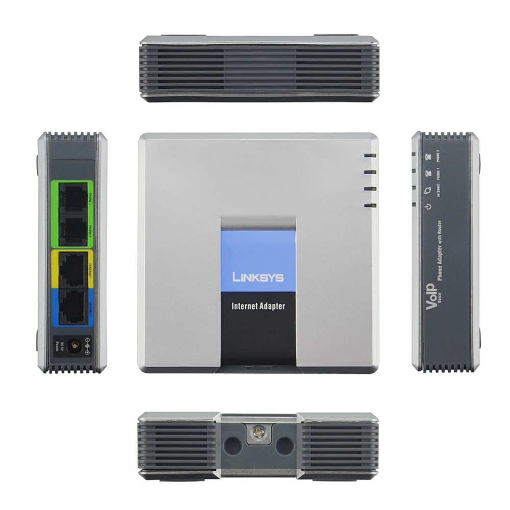 Быстрая доставка! разблокированный Linksys SPA2102 Voip шлюз для телефона FXS адаптер