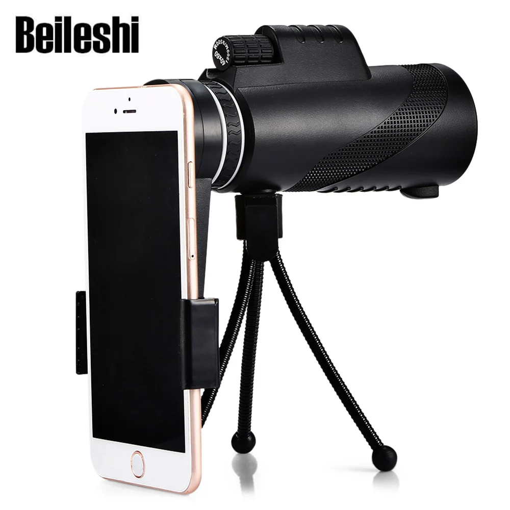 Beileshi 40 x 60 HD Monocular Telescope Waterproof Mini
