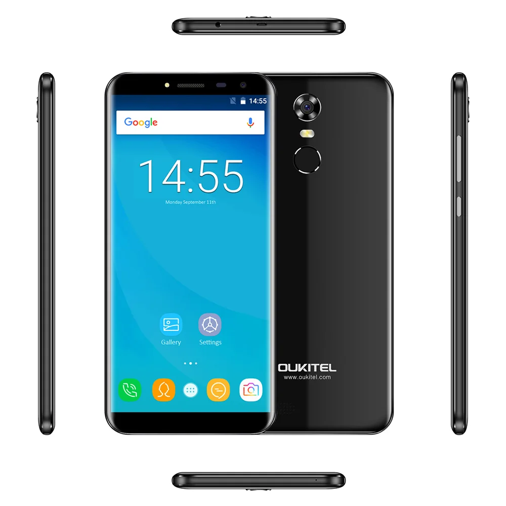 OUKITEL C8 3G Mobile Phone 5.5&quot 2.5D Arc Screen Android 7.0 MTK6580A Quad Core 2GB+16GB Fingerprint Scanner 8.0MP Rear Camera|mobile phone
