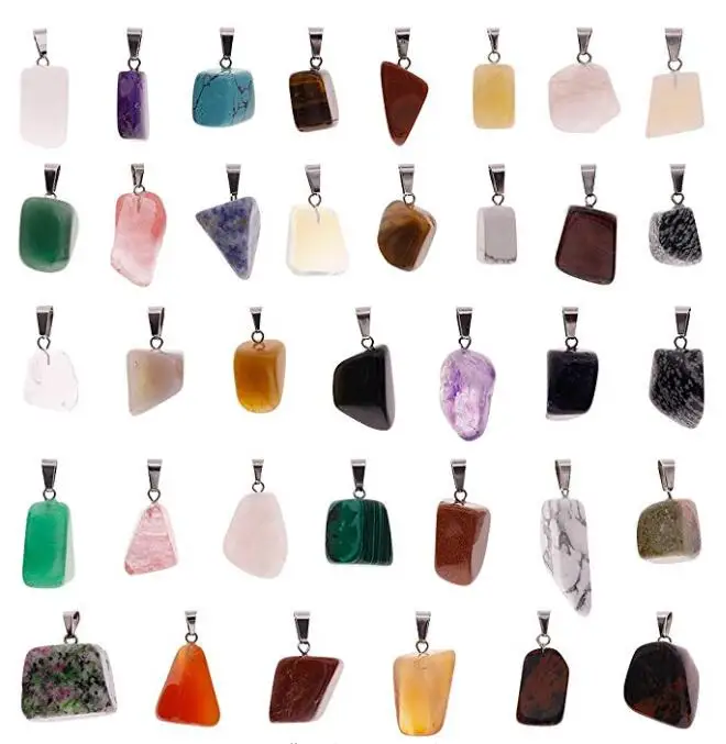 

YUTENG 2Pcs Irregular Healing Gemstoen Pendants Charms Crystal Chakra Beads for DIY Necklace Jewelry Making ll888
