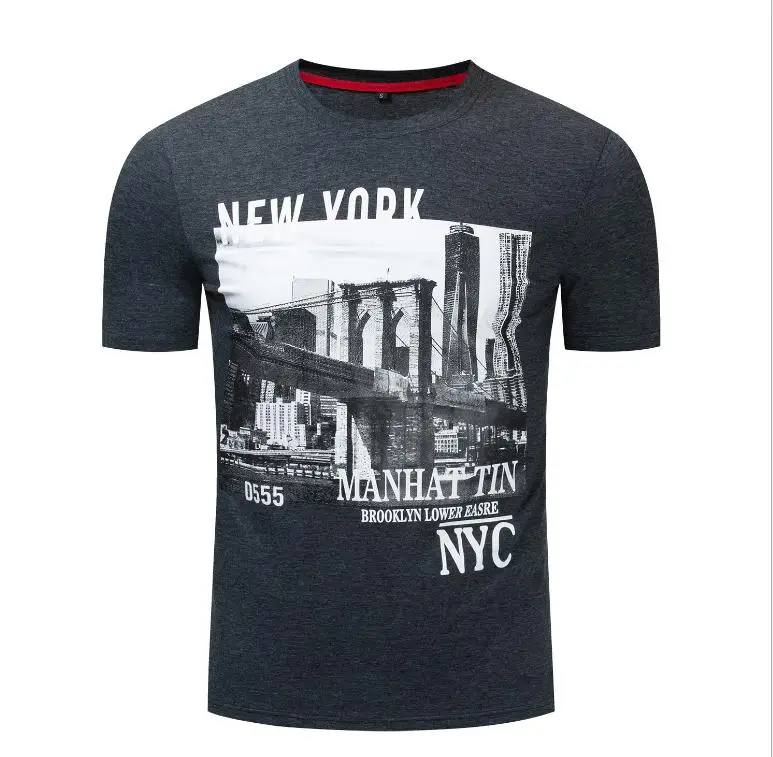

Summer Print T Shirts Men Short Sleeves Pure Coton O-Neck Europe Size Tee Shirts Male Tees Tops Clothing Fredd Marshall K1084