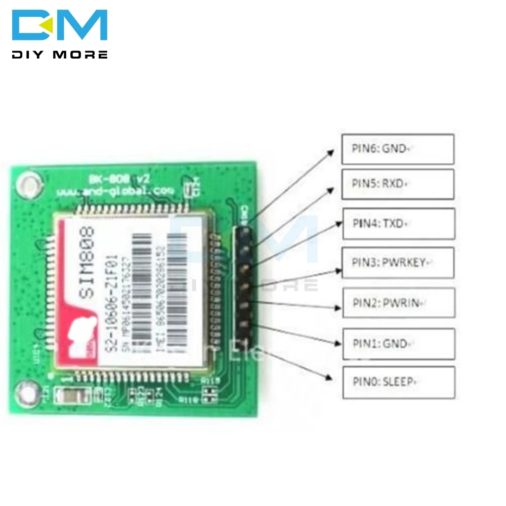 SIM808 GPRS/GPS/GSM модуль беспроводной платы четырехдиапазонная макетная плата с