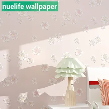 

3D flowers garden style wallpaper bedroom living room non-woven wallpaper wedding room girl kids room background wall paper