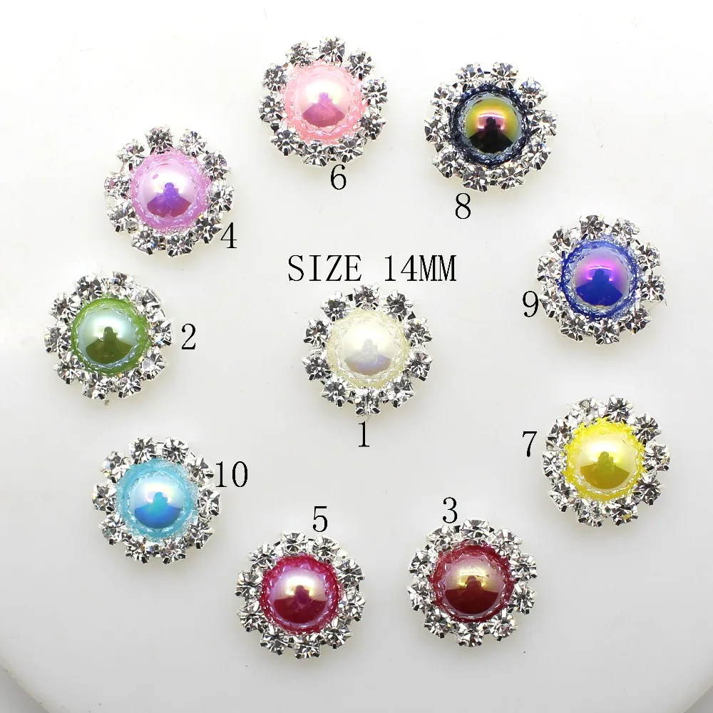 

YWXINXI Hot sale 10 / batch 14MM Round Rhinestone Jewelry Accessories Handmade Materials DIY Craft Decorative Buttons