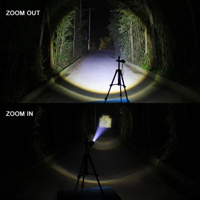 Waterproof LED flashlight T6/L2 8000 lumens torch Zoomable flashlight 5 switch modes light with 18650 battery + charger