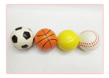 

Stress Relief Hand Basketball baseball Football Tennis Exercise Soft Elastic Squuze rubber balls for kid Anxiety Relief Ball J75