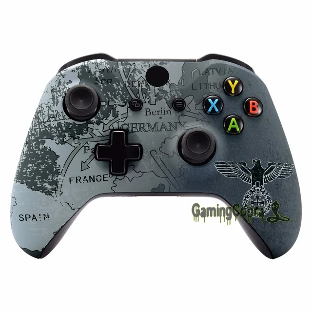 Cheap WWII Eagle Patterned Soft Touch Front Housing Shell Cover for Xbox One S Game Controller