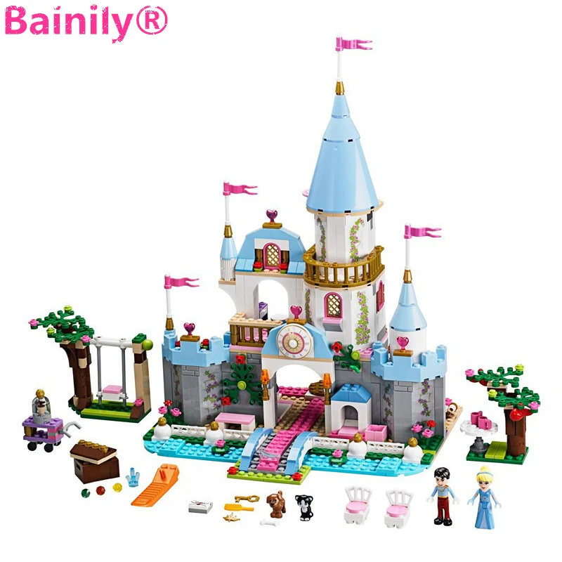 

669pcs Girl Princess Castle DIY Model Building Block Bricks Cinderella Romantic Castle Compatible With LegoINGlys Friends