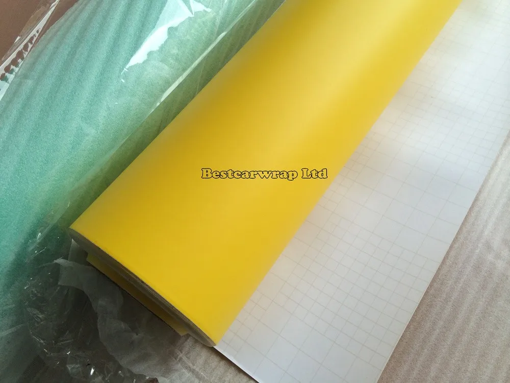 yellow matt vinyl wrap film matte yellow Film Foil 3m (1)