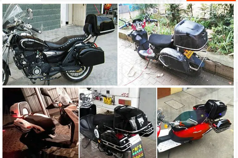 Мотоцикл Матовый Черный Жесткий Хвост Коробка для хранения багажник для Honda Yamaha Suzuki Kawasaki Sport Custom Chopper Cruisers Street Bike