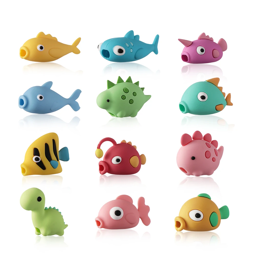 Кабель Bite Cute Fish Cable протектор для iPhone USB Cable Organizer Chompers зарядное устройство провод держатель для iPhone кабель