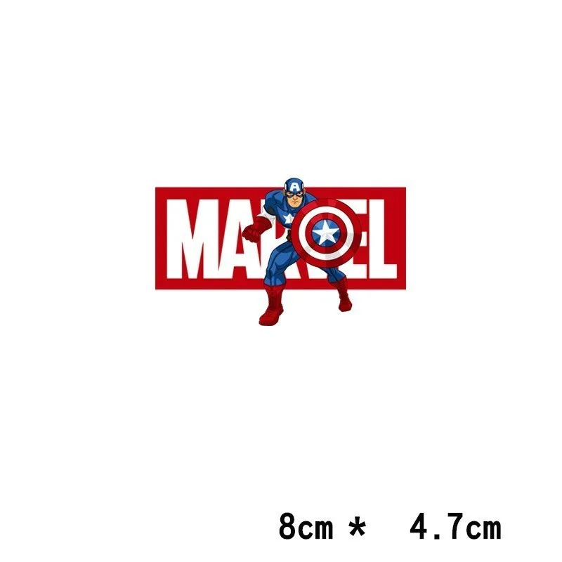 Железный пластырь для одежды с изображением Капитана Америки, значок Марвел, глажка, наклейки, сделай сам, аппликация, теплопередача, супер моющийся пластырь, Vetement - Цвет: TH0888
