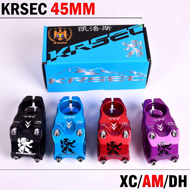 KRSEC 760mm Handlebar riser bar MTB DH AM XC Bike Short 0° Stem 31.8*45mm set