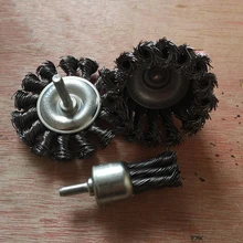Deburring проволочная щетка узелковая Торцевая шлифовальная машина 3 шт. Сменные аксессуары дерево металл