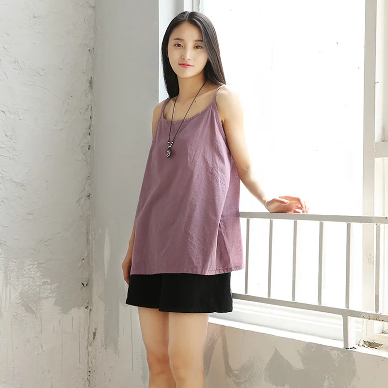 

OriGoods Strap Tank Top Women Camisole Cotton Thin Sexy Tank Tops Loose Casual Summer Tank Top Camis Kawaii Cute Tops C026