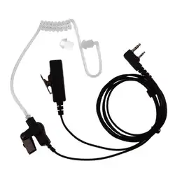2 Pin Covert Акустическая трубка наушник гарнитура микрофон для Baofeng Kenwood UV-5R наушники-вкладыши для рации