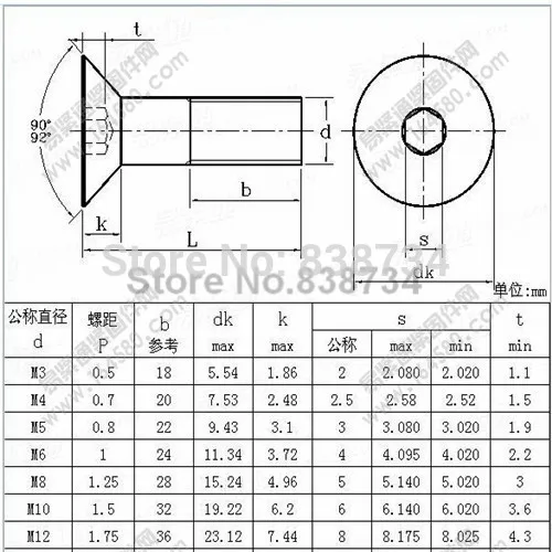 200 шт. m3 * 14 a2 70 ss 304 Нержавеющая сталь шестигранной потайной плоский винт m3|Винты| |