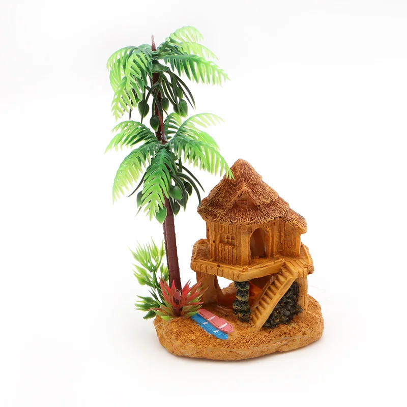 1 шт полистоуна аквариума украшения моделирования кокосового дерева замок для аквариума украшения аквариума